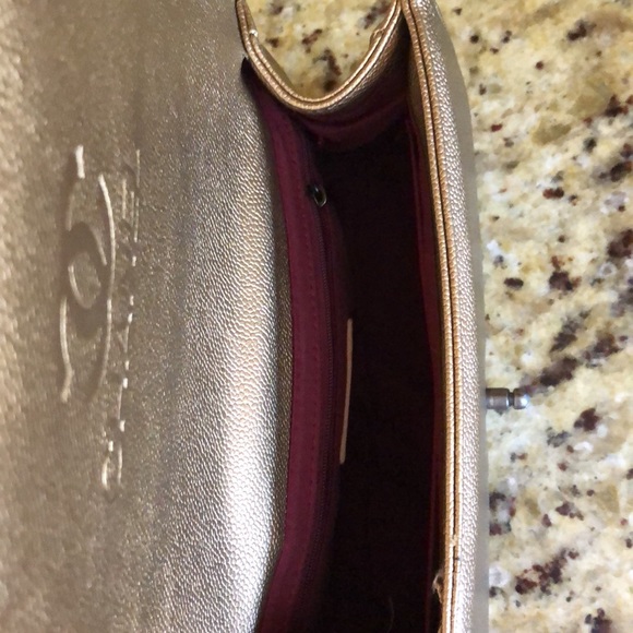 Dark brown silver chain shoulder purse - Picture 5 of 5